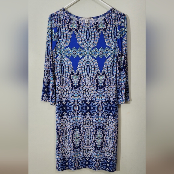 Maggy London Colorful Long Sleeve Dress - Picture 2 of 5